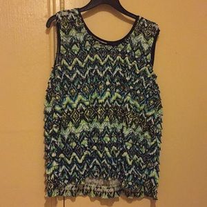 Multicolored frilly Top